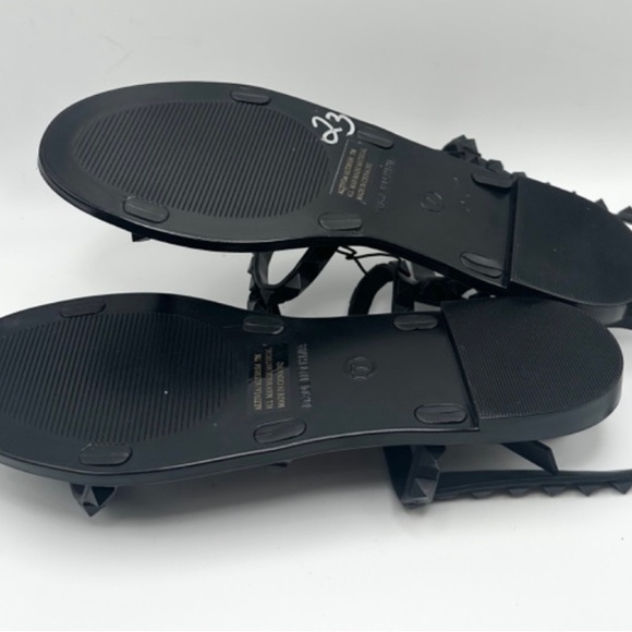 Steve Madden Travel J Jelly Studded Rockstud Flat Sandals Wrap Ankle NEW - Picture 5 of 6